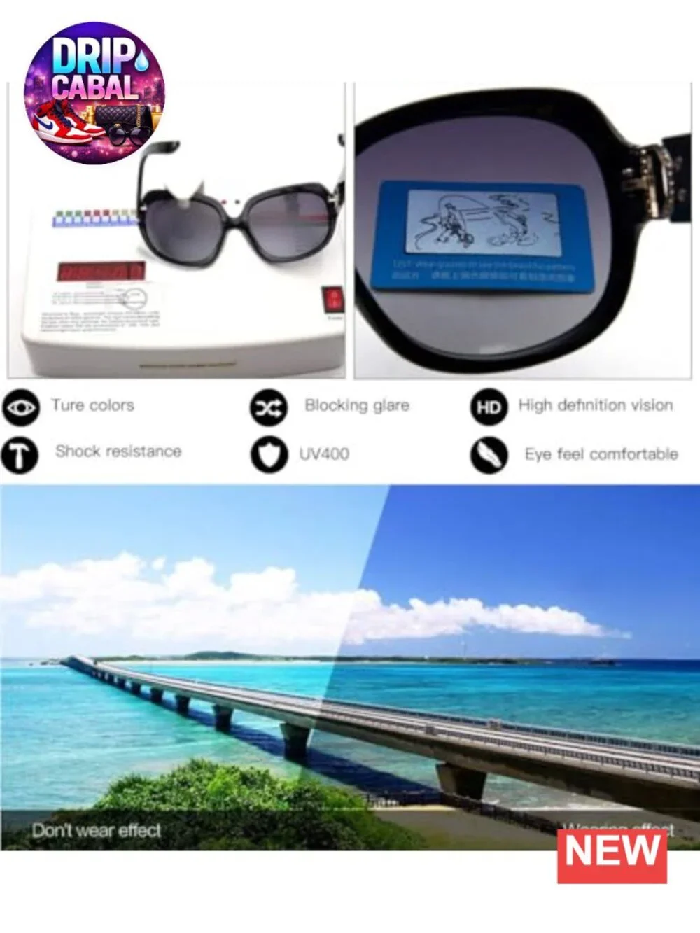 Women's Oversized Polarized Sunglasses Retro Classic Large Frame UV Protection